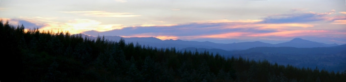 Sunset from the top of Slab Rd