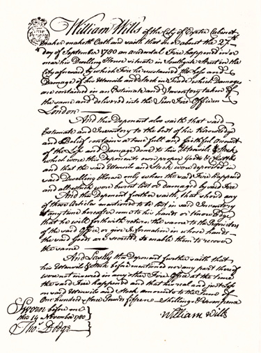 Fire insurance claim